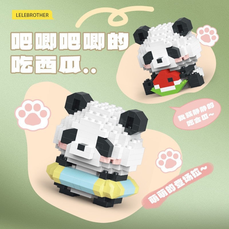 Compatible With Lego W1508 Panda Model Micro-Drilled Small Particles Educational Assembled Ornaments Toys Building Blocks Gifts - Image 5